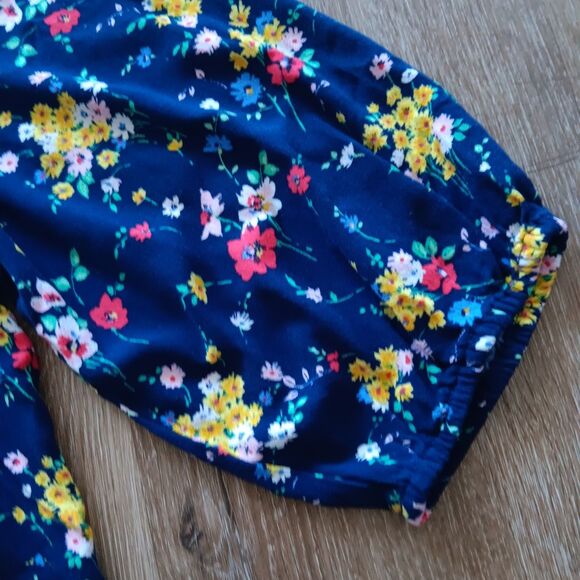 Floral Peasant Top Womens 2X Vneck Pullover 3/4 Sleeve St Johns Bay Boho Comfort - Picture 5 of 10